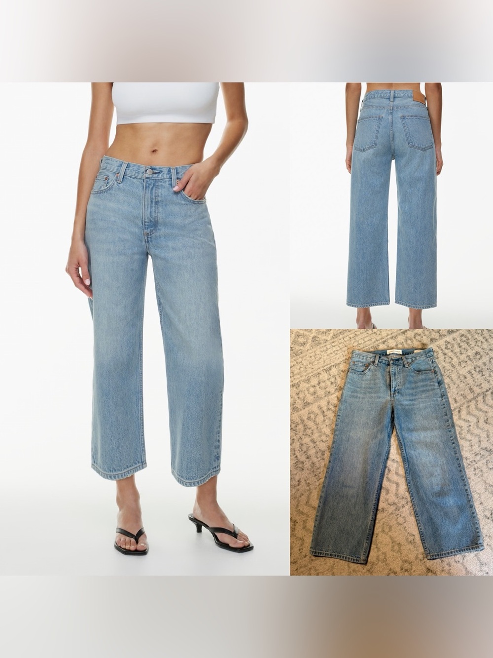 Aritzia Denim Forum The 90’s Iggy Low Rise Cropped Jeans